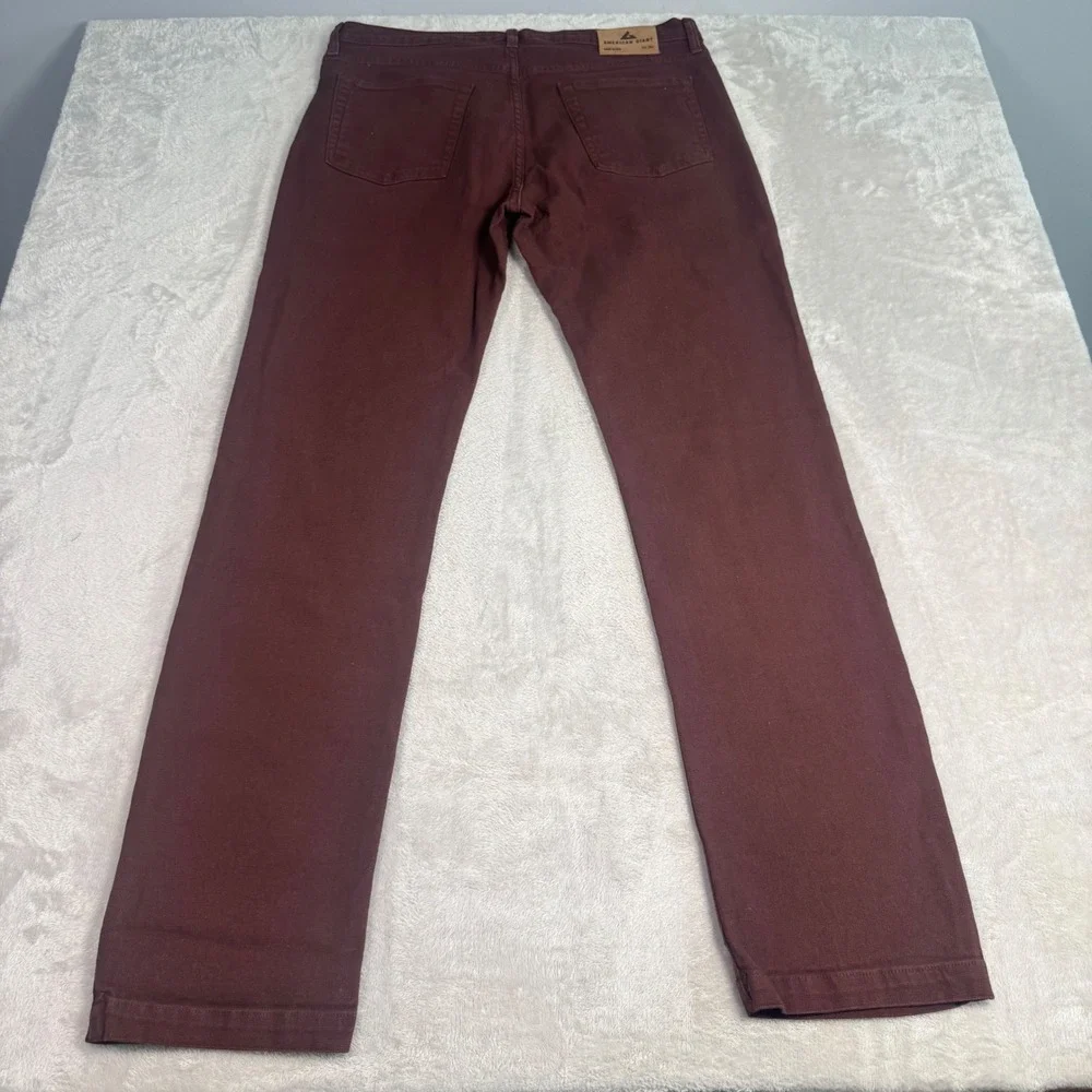 NWOT American Giant Men Roughneck Stretch Canvas Straight Leg Pants 34x34 Raisin
